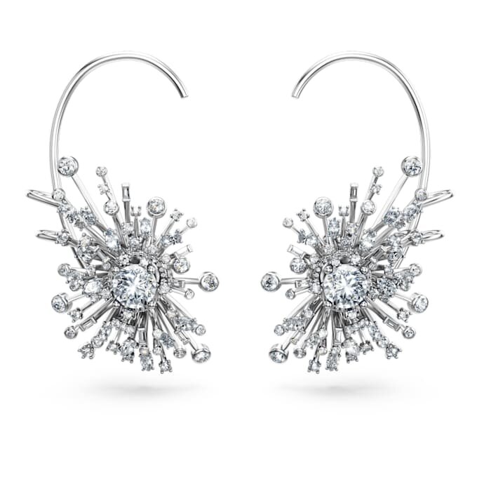 Pendientes Galaxy con diamantes cultivados en laboratorio, 14,67 ct en total, formas variadas, oro blanco de 18 quilates Pendientes Galaxy con diamantes cultivados en laboratorio, 14,67 ct en total, formas variadas, oro blanco de 18 quilates