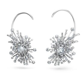 Pendientes Galaxy con diamantes cultivados en laboratorio, 14,67 ct en total, formas variadas, oro blanco de 18 quilates