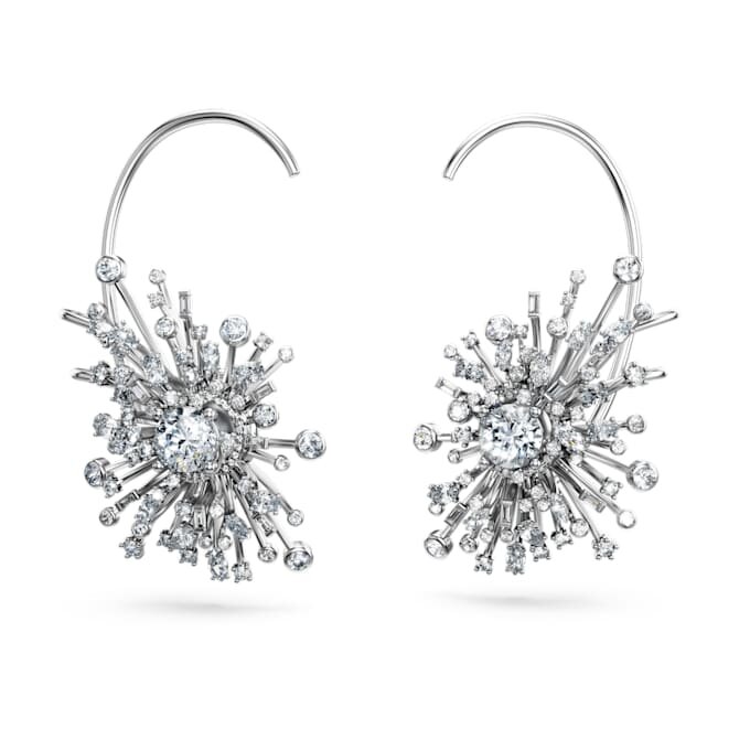 Pendientes Galaxy con diamantes cultivados en laboratorio, 14,67 ct en total, formas variadas, oro blanco de 18 quilates Pendientes Galaxy con diamantes cultivados en laboratorio, 14,67 ct en total, formas variadas, oro blanco de 18 quilates