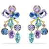 Pendientes Gema con cortes mixtos, multicolores, chapados en tono dorado Pendientes Gema con cortes mixtos, multicolores, chapados en tono dorado