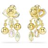 Pendientes Gema con cortes mixtos, multicolores, chapados en tono dorado Pendientes Gema con cortes mixtos, multicolores, chapados en tono dorado