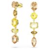 Pendientes Gema Drop: diseño asimétrico, cortes mixtos, largos, amarillos, chapados en tono dorado Pendientes Gema Drop: diseño asimétrico, cortes mixtos, largos, amarillos, chapados en tono dorado