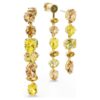 Pendientes Gema Drop: diseño asimétrico, cortes mixtos, largos, amarillos, chapados en tono dorado Pendientes Gema Drop: diseño asimétrico, cortes mixtos, largos, amarillos, chapados en tono dorado