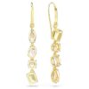 Pendientes Gema Drop: diseño asimétrico, cortes mixtos, rosa, chapados en tono dorado Pendientes Gema Drop: diseño asimétrico, cortes mixtos, rosa, chapados en tono dorado