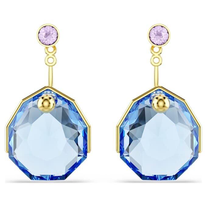 Pendientes Gema «Jackets» azules, chapados en tono dorado Pendientes Gema «Jackets» azules, chapados en tono dorado
