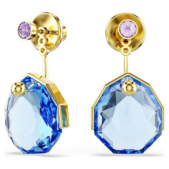 Pendientes Gema «Jackets» azules, chapados en tono dorado Pendientes Gema «Jackets» azules, chapados en tono dorado