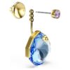 Pendientes Gema «Jackets» azules, chapados en tono dorado Pendientes Gema «Jackets» azules, chapados en tono dorado