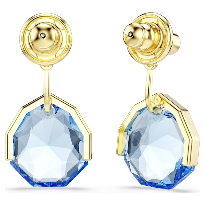 Pendientes Gema «Jackets» azules, chapados en tono dorado Pendientes Gema «Jackets» azules, chapados en tono dorado
