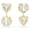 Pendientes «Imber» con diseño asimétrico, cortes mixtos, blancos y chapados en tono dorado Pendientes «Imber» con diseño asimétrico, cortes mixtos, blancos y chapados en tono dorado