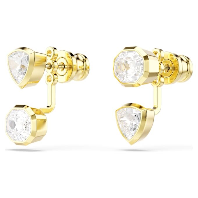 Pendientes «Imber» con diseño asimétrico, cortes mixtos, blancos y chapados en tono dorado Pendientes «Imber» con diseño asimétrico, cortes mixtos, blancos y chapados en tono dorado