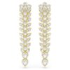 Pendientes largos Idyllia con cortes variados, blancos, chapados en tono dorado Pendientes largos Idyllia con cortes variados, blancos, chapados en tono dorado