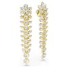 Pendientes largos Idyllia con cortes variados, blancos, chapados en tono dorado Pendientes largos Idyllia con cortes variados, blancos, chapados en tono dorado
