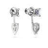 Pendientes Mesmera con cortes variados, desmontables, azules, chapados en rodio