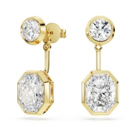 Pendientes «Octagon Jackets» con diamantes cultivados en laboratorio, 7,70 ct en total, formas variadas, oro amarillo de 18 quilates