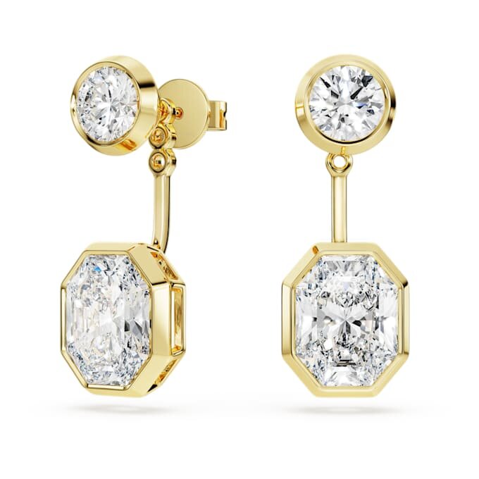 Pendientes «Octagon Jackets» con diamantes cultivados en laboratorio, 7,70 ct en total, formas variadas, oro amarillo de 18 quilates Pendientes «Octagon Jackets» con diamantes cultivados en laboratorio, 7,70 ct en total, formas variadas, oro amarillo de 18 quilates