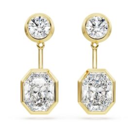 Pendientes «Octagon Jackets» con diamantes cultivados en laboratorio, 7,70 ct en total, formas variadas, oro amarillo de 18 quilates