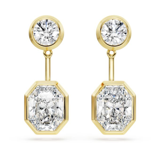 Pendientes «Octagon Jackets» con diamantes cultivados en laboratorio, 7,70 ct en total, formas variadas, oro amarillo de 18 quilates Pendientes «Octagon Jackets» con diamantes cultivados en laboratorio, 7,70 ct en total, formas variadas, oro amarillo de 18 quilates