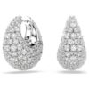 Pendientes Sublima grandes, blancos, chapados en rodio Pendientes Sublima grandes, blancos, chapados en rodio