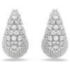 Pendientes Sublima grandes, blancos, chapados en rodio Pendientes Sublima grandes, blancos, chapados en rodio