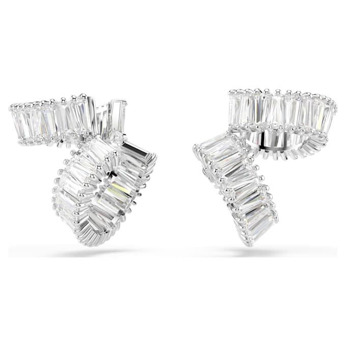 Pendientes tipo «ear cuff» de Ariana Grande X Swarovski con corte baguette, blancos y chapados en rodio Pendientes tipo «ear cuff» de Ariana Grande X Swarovski con corte baguette, blancos y chapados en rodio