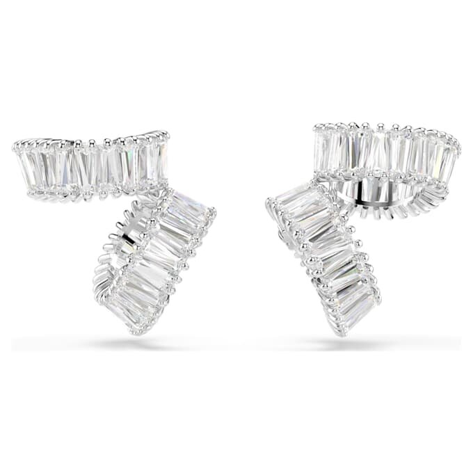 Pendientes tipo «ear cuff» de Ariana Grande X Swarovski con corte baguette, blancos y chapados en rodio Pendientes tipo «ear cuff» de Ariana Grande X Swarovski con corte baguette, blancos y chapados en rodio