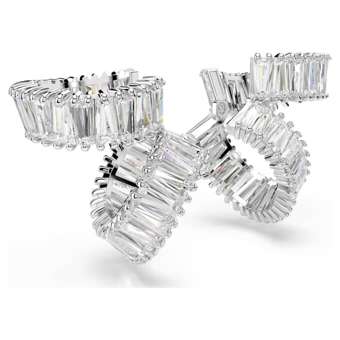 Pendientes tipo «ear cuff» de Ariana Grande X Swarovski con corte baguette, blancos y chapados en rodio Pendientes tipo «ear cuff» de Ariana Grande X Swarovski con corte baguette, blancos y chapados en rodio