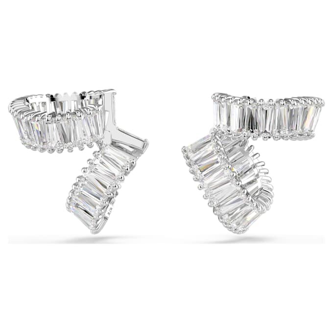 Pendientes tipo «ear cuff» de Ariana Grande X Swarovski con corte baguette, blancos y chapados en rodio Pendientes tipo «ear cuff» de Ariana Grande X Swarovski con corte baguette, blancos y chapados en rodio