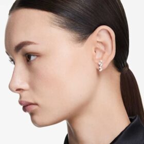 Pendientes tipo «ear cuff» Galaxy con diamantes cultivados en laboratorio, 1,25 quilates en total, formas variadas, oro blanco de 14 quilates