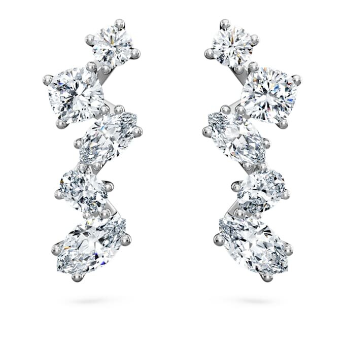 Pendientes tipo «ear cuff» Galaxy con diamantes cultivados en laboratorio, 1,25 quilates en total, formas variadas, oro blanco de 14 quilates Pendientes tipo «ear cuff» Galaxy con diamantes cultivados en laboratorio, 1,25 quilates en total, formas variadas, oro blanco de 14 quilates