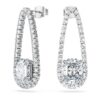 Pendientes tipo «tenis» octogonales con diamantes cultivados en laboratorio, 7,95 ct en total, formas variadas, oro blanco de 18 quilates Pendientes tipo «tenis» octogonales con diamantes cultivados en laboratorio, 7,95 ct en total, formas variadas, oro blanco de 18 quilates