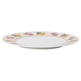 Plato de postre Idyllia de porcelana, motivo Crystal Print, Lily Citron, multicolor
