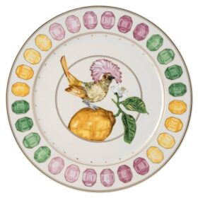 Plato de servicio Idyllia de porcelana, motivo «Crystal Print», «Flycatcher», multicolor