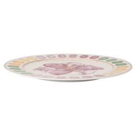 Plato de servicio Idyllia de porcelana, motivo Crystal Print, lirio, multicolor