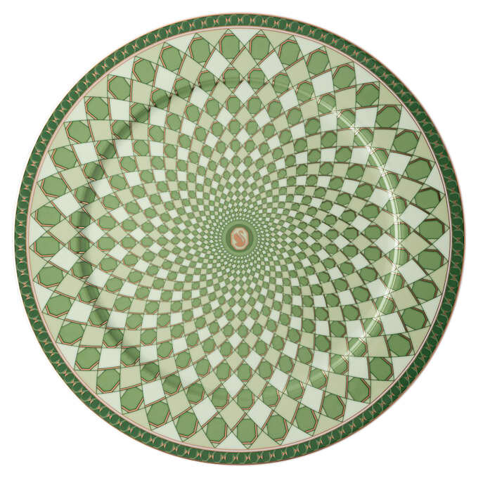 Plato de servicio Signum de porcelana, grande, verde Plato de servicio Signum de porcelana, grande, verde