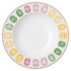 Plato hondo Idyllia de porcelana, motivo de cristal, piedras preciosas, multicolor Plato hondo Idyllia de porcelana, motivo de cristal, piedras preciosas, multicolor