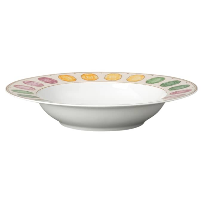 Plato hondo Idyllia de porcelana, motivo de cristal, piedras preciosas, multicolor Plato hondo Idyllia de porcelana, motivo de cristal, piedras preciosas, multicolor