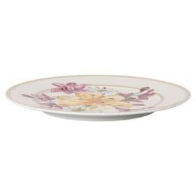 Plato para pan Idyllia de porcelana, motivo Crystal Print, ramo de flores, multicolor