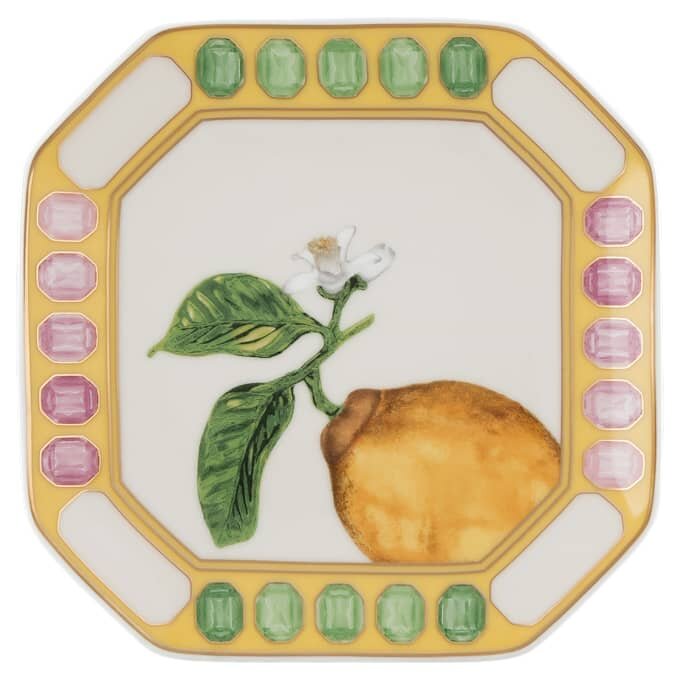 Porcelana Idyllia Vide Poche, motivo Crystal Print, limón, amarillo Porcelana Idyllia Vide Poche, motivo Crystal Print, limón, amarillo