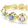 Pulsera Gema con cortes variados, multicolor, chapada en tono dorado Pulsera Gema con cortes variados, multicolor, chapada en tono dorado