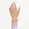Pulsera Gema con cristales extragrandes, cortes variados, multicolor, chapada en tono dorado Pulsera Gema con cristales extragrandes, cortes variados, multicolor, chapada en tono dorado
