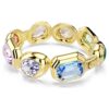 Pulsera Gema con cristales extragrandes, cortes variados, multicolor, chapada en tono dorado Pulsera Gema con cristales extragrandes, cortes variados, multicolor, chapada en tono dorado