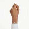 Pulseras Angelic con motivos de doble cara y corte redondo, blanca, chapada en rodio Pulseras Angelic con motivos de doble cara y corte redondo, blanca, chapada en rodio