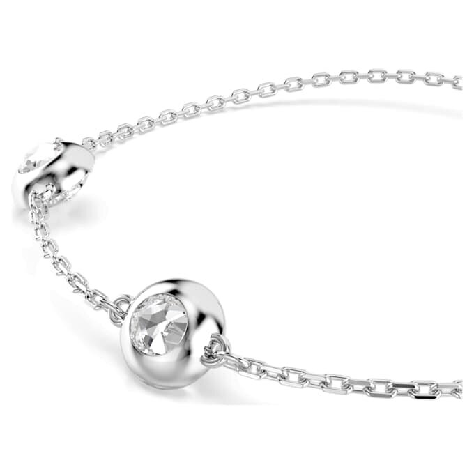 Pulseras Angelic con motivos de doble cara y corte redondo, blanca, chapada en rodio Pulseras Angelic con motivos de doble cara y corte redondo, blanca, chapada en rodio