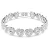 Pulseras Ariana Grande x Swarovski con cortes variados, corazones, blanca, chapada en rodio Pulseras Ariana Grande x Swarovski con cortes variados, corazones, blanca, chapada en rodio