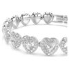 Pulseras Ariana Grande x Swarovski con cortes variados, corazones, blanca, chapada en rodio Pulseras Ariana Grande x Swarovski con cortes variados, corazones, blanca, chapada en rodio