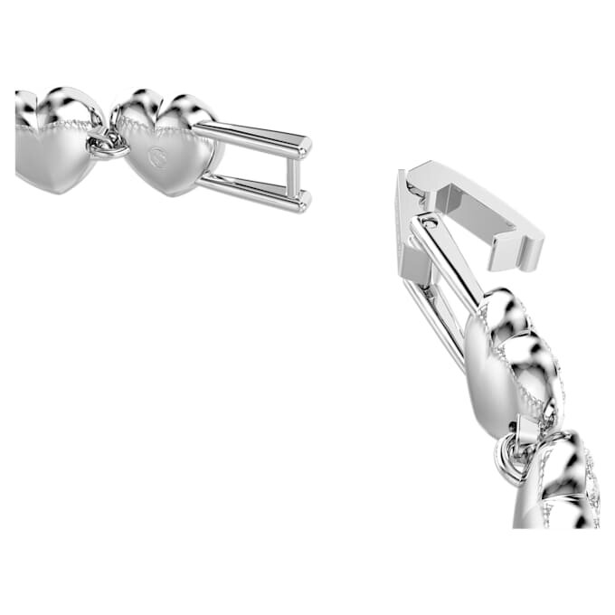 Pulseras Ariana Grande x Swarovski con cortes variados, corazones, blanca, chapada en rodio Pulseras Ariana Grande x Swarovski con cortes variados, corazones, blanca, chapada en rodio