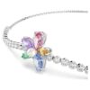 Pulseras Ariana Grande x Swarovski con cortes variados, flor, multicolor, chapada en rodio