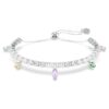 Pulseras Ariana Grande X Swarovski con cortes variados, multicolor, chapada en rodio
