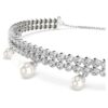 Pulseras Ariana Grande x Swarovski con perlas de cristal, talla redonda, blanco, chapada en rodio Pulseras Ariana Grande x Swarovski con perlas de cristal, talla redonda, blanco, chapada en rodio