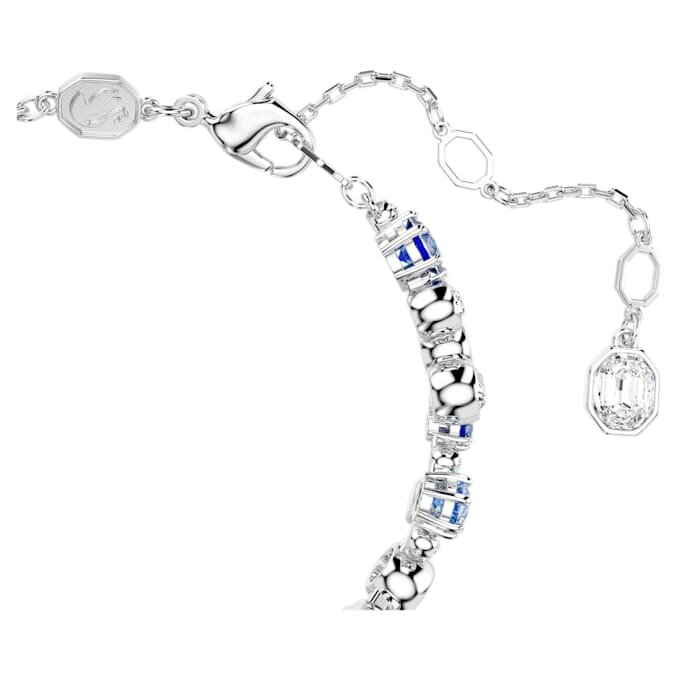 Pulseras Constella con cortes variados, azul, chapada en rodio Pulseras Constella con cortes variados, azul, chapada en rodio